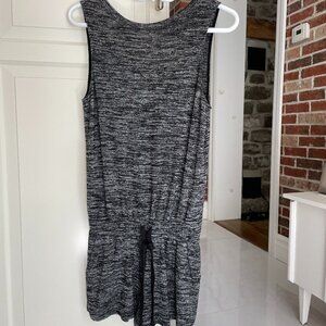 Aritzia Wilfred Free Izabel Romper Sz SX BLack- Gray Knit Casual